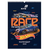 Календар-планер настінний Kite Hot Wheels HW26-440 на 2026 р.