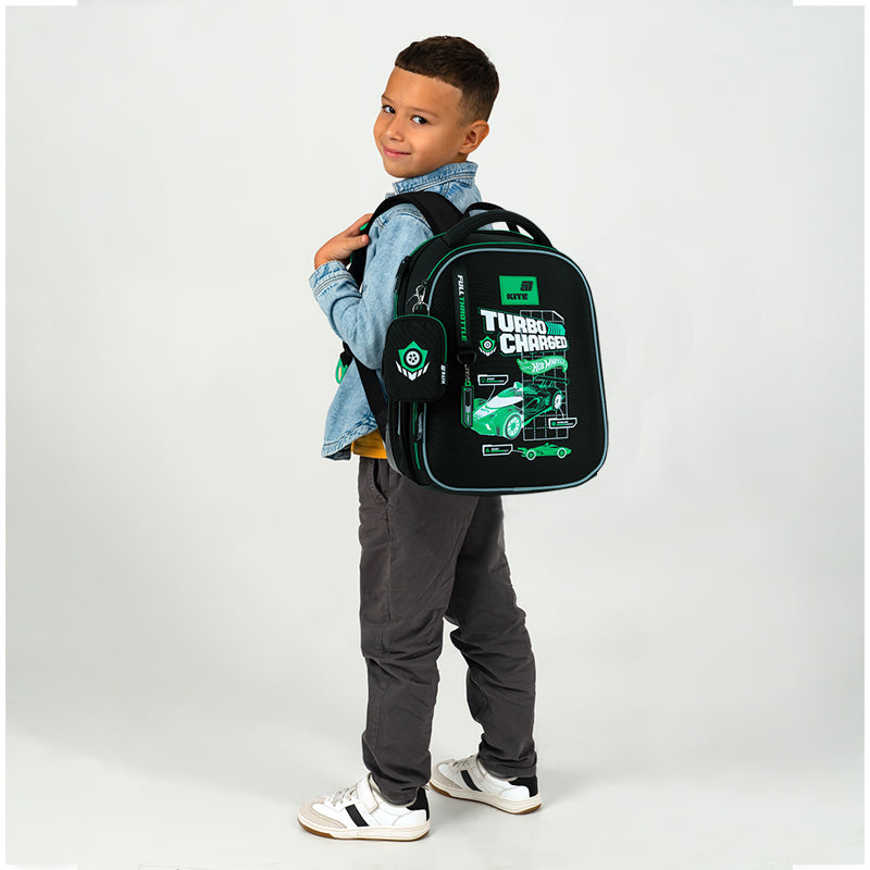 Школьный набор Kite Education Hot Wheels SET_HW26-555S (рюкзак, пенал, сумка)