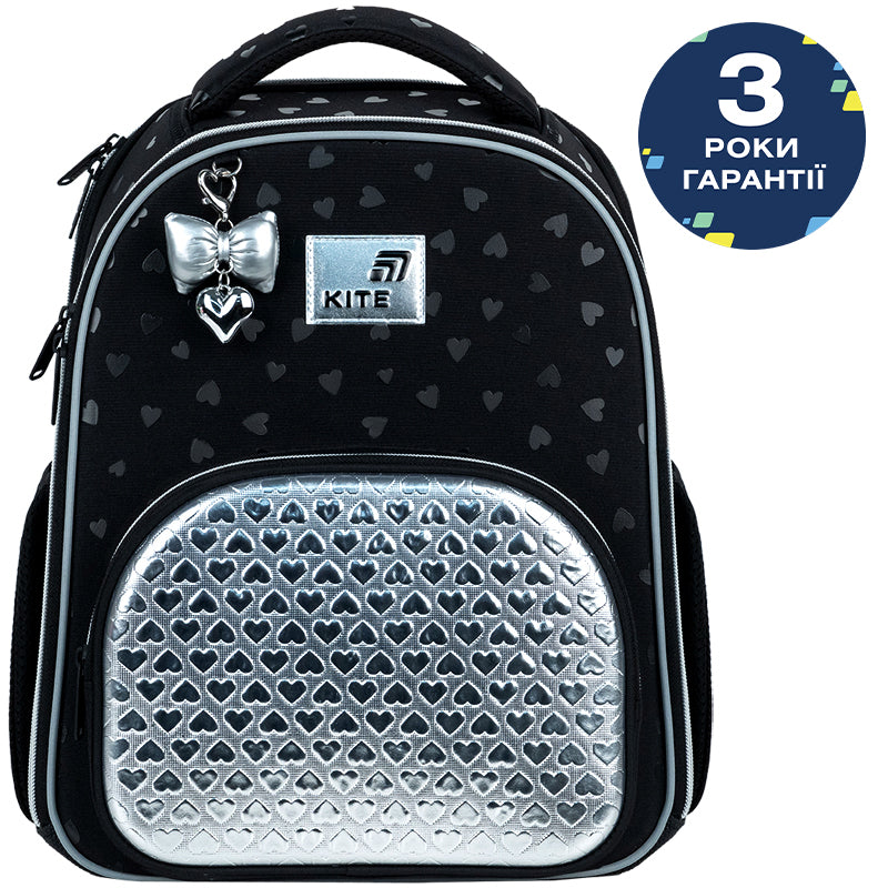 Школьный набор Kite Education Black&Silver SET_K26-556M-2 (рюкзак, пенал, сумка)