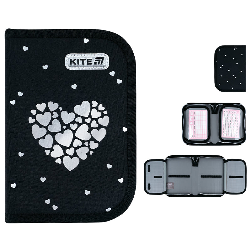 Школьный набор Kite Education Black&Silver SET_K26-556M-2 (рюкзак, пенал, сумка)