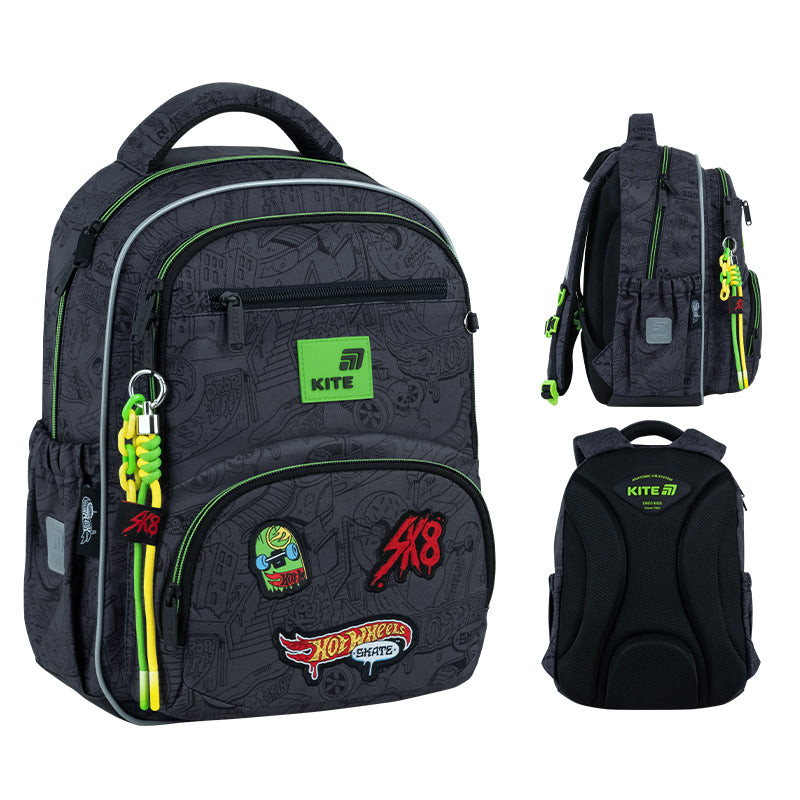 Шкільний набір Kite Education Hot Wheels SET_HW26-773M (рюкзак, пенал, сумка)
