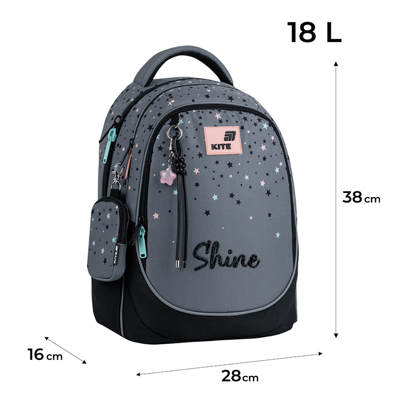 Школьный набор Kite Education Shine SET_K26-700M-2 (рюкзак, пенал, сумка)