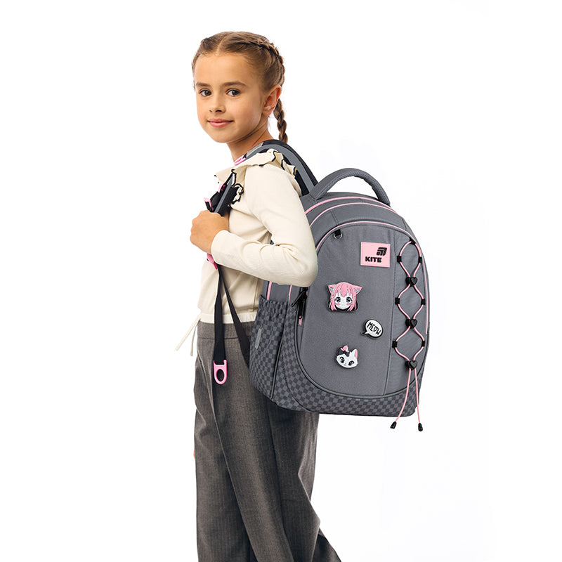 Школьный набор Kite Education Meow SET_K26-700M-3 (рюкзак, пенал, сумка)