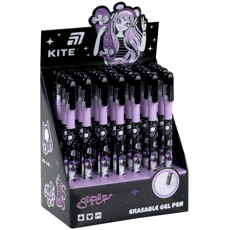 Ручка гелева "пиши-стирай" Kite Anime Dream K26-068-1, синя