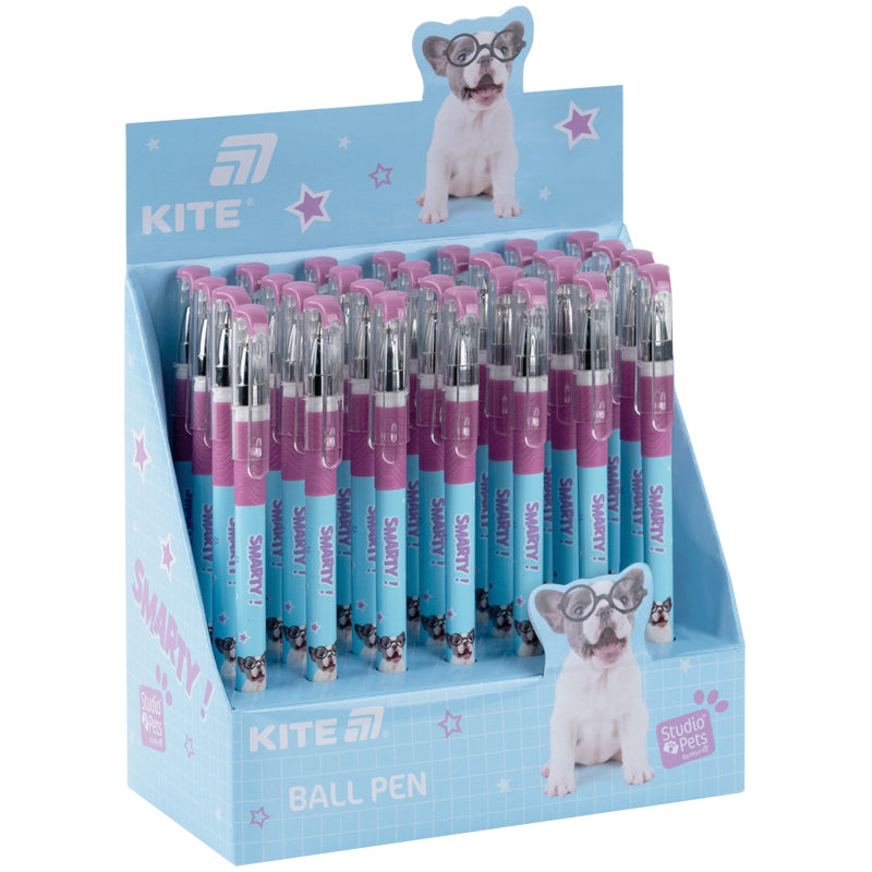 Ручка кулькова Kite Studio Pets SP26-032, синя