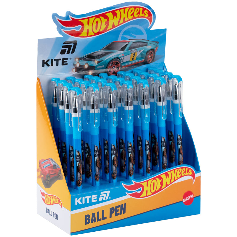 Ручка кулькова Kite How Wheels HW26-032, синя