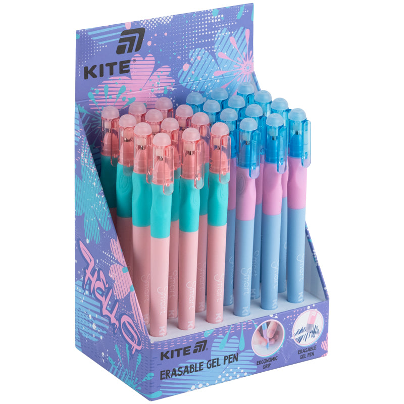 Ручка гелева "пиши-стирай" Kite Smart K26-098-3, синя