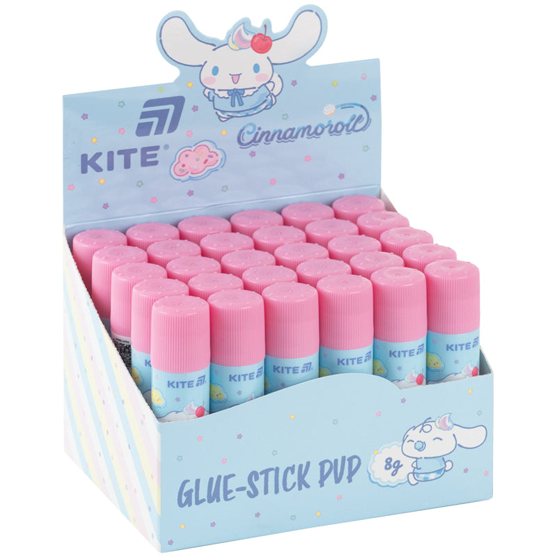 Клей-карандаш с индикатором PVP Kite Cinnamoroll CR26-130, 8 г