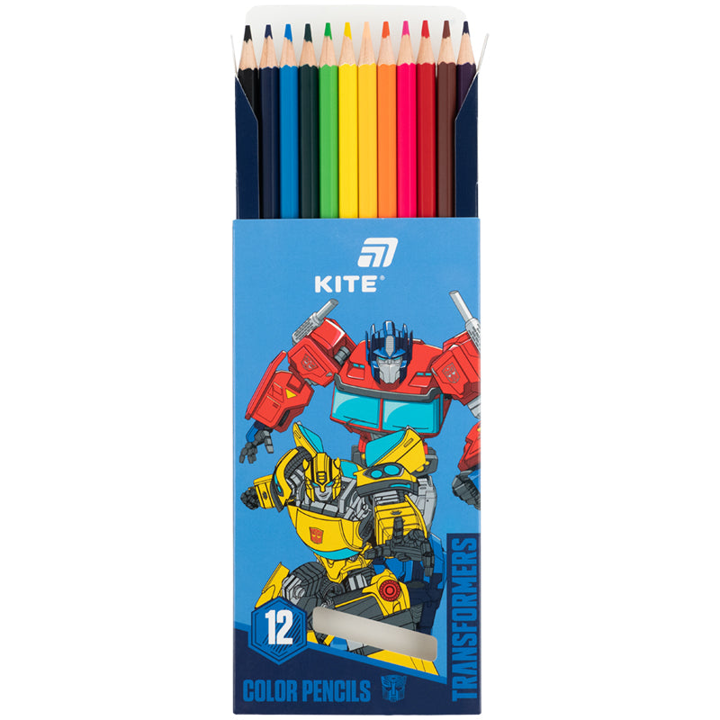 Олівці кольорові Kite Transformers TF26-051, 12 шт.