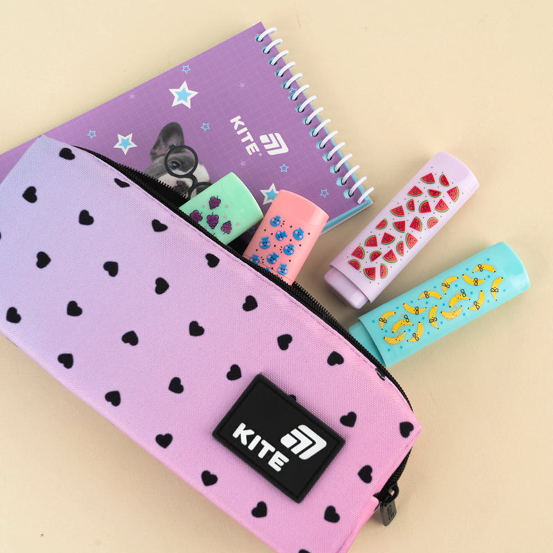 Маркер Highlighter Kite K26-445-2, набір 4-х, пастель