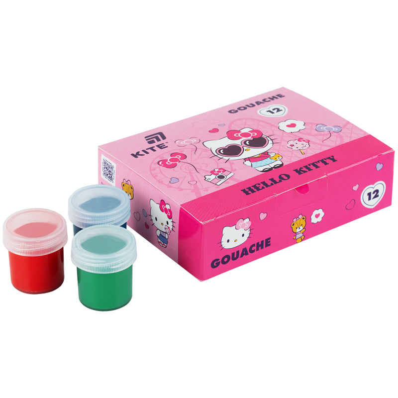 Гуаш Kite Hello Kitty HK26-063, 12 кольорів