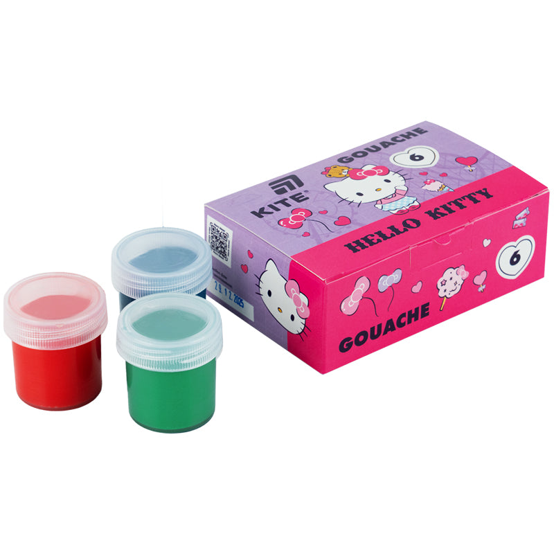 Гуаш Kite Hello Kitty HK26-062, 6 кольорів