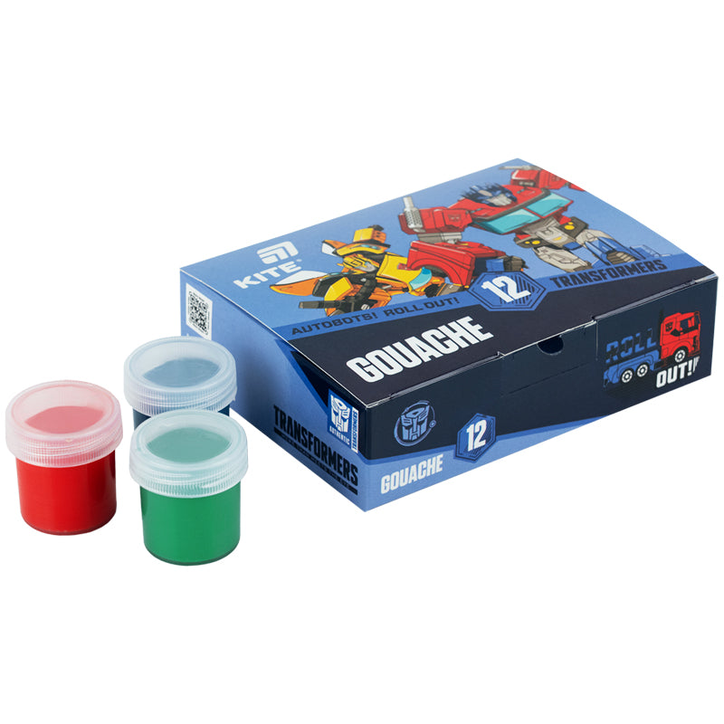 Гуаш Kite Transformers TF26-063, 12 кольорів