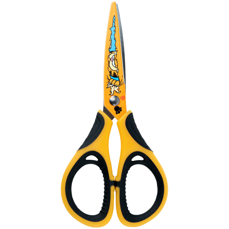 Ножницы детские с резиновыми вставками и рисунком на лезвии Kite Garfield GF26-148, 13 см