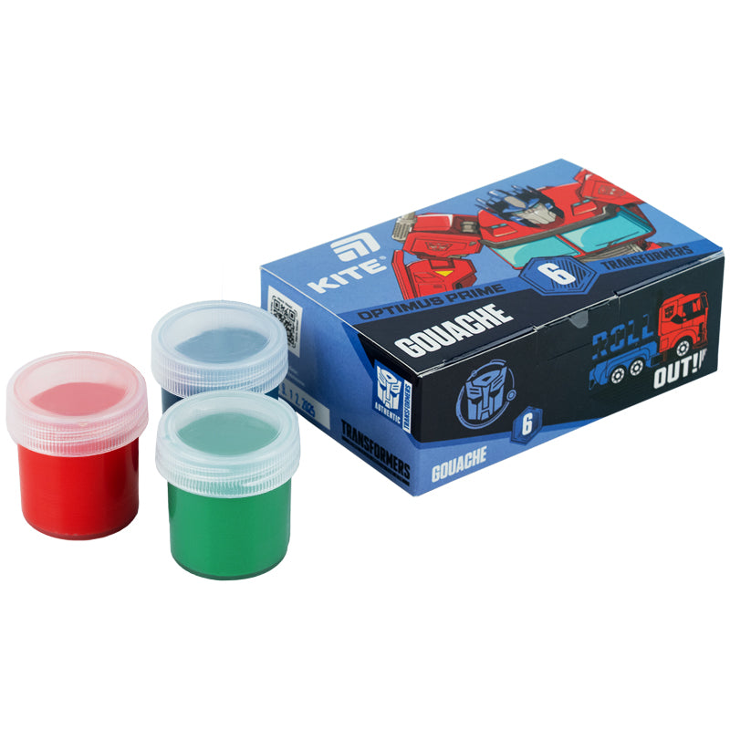 Гуаш Kite Transformers TF26-062, 6 кольорів