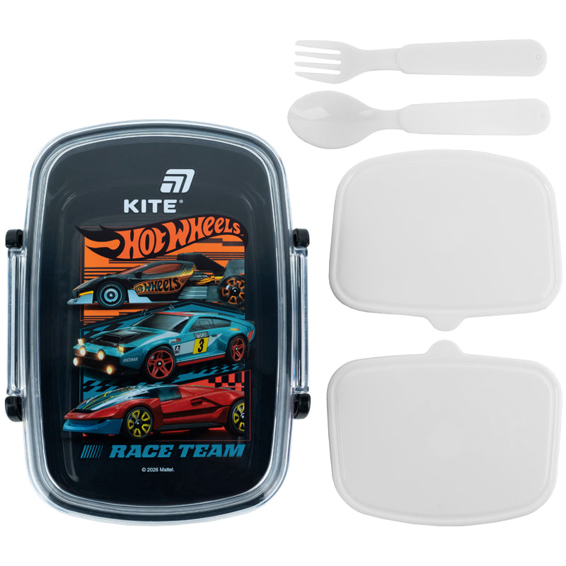 Ланчбокс с наполнением  Kite Hot Wheels,  HW26-181, 750 мл