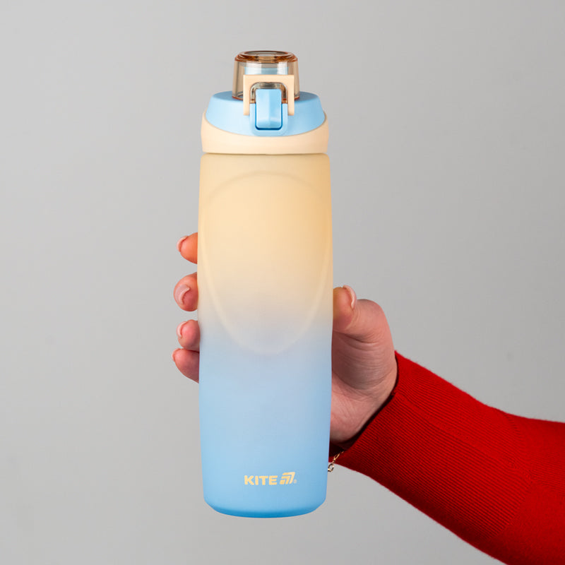Пляшечка для води Kite K26-1200-1, 760 мл, бежево-синя