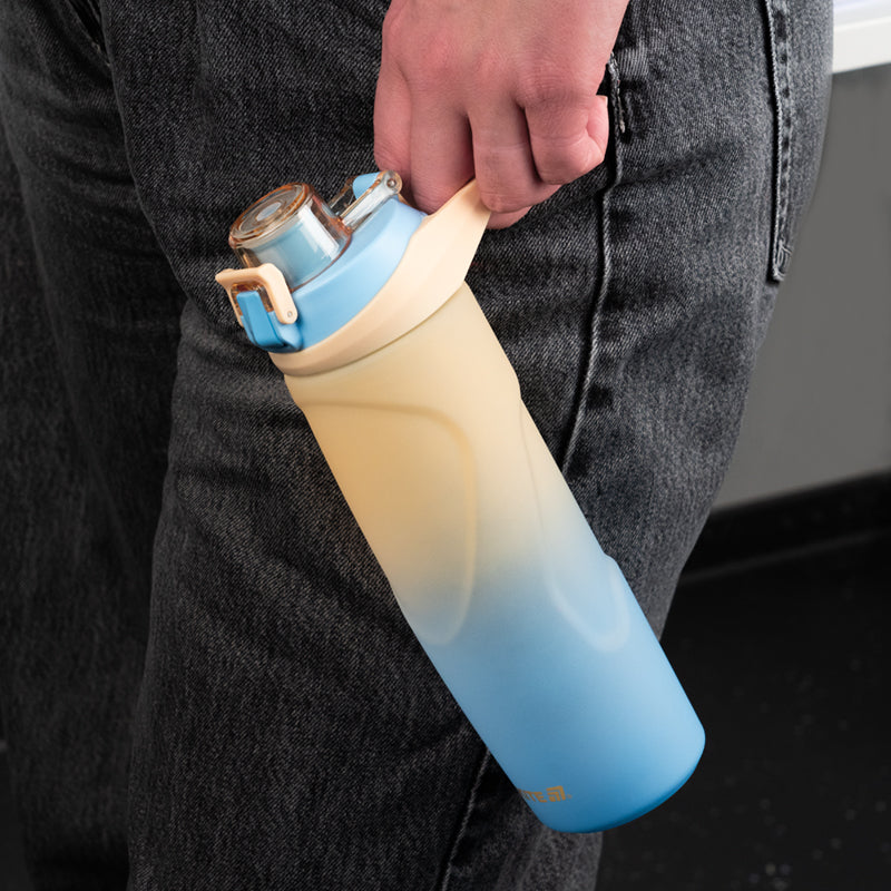 Пляшечка для води Kite K26-1200-1, 760 мл, бежево-синя