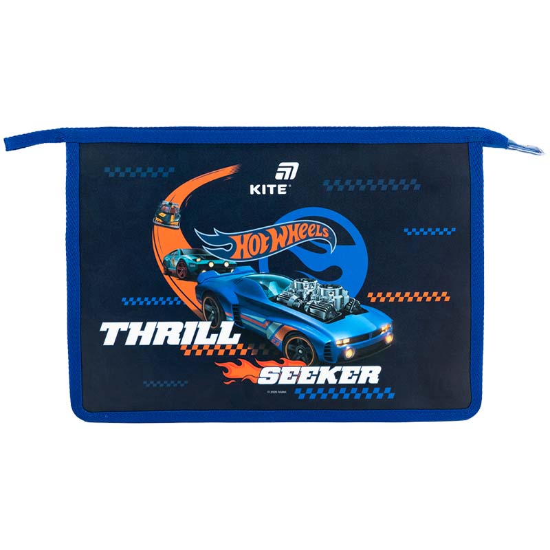 Папка на блискавці Kite Hot Wheels HW26-428, A4+