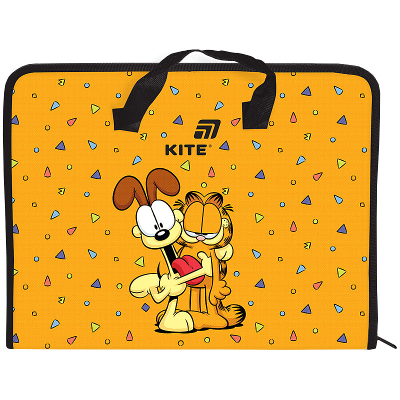 Папка-портфель на молнии Kite Garfield GF26-202, 1 отделение, A4