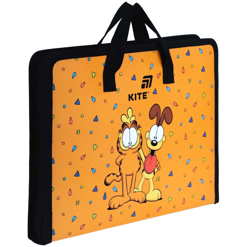 Папка-портфель на молнии Kite Garfield GF26-202, 1 отделение, A4