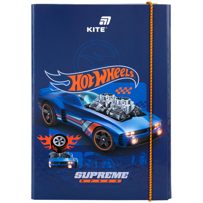 Папка для тетрадей на резинке Kite Hot Wheels HW26-210, картон