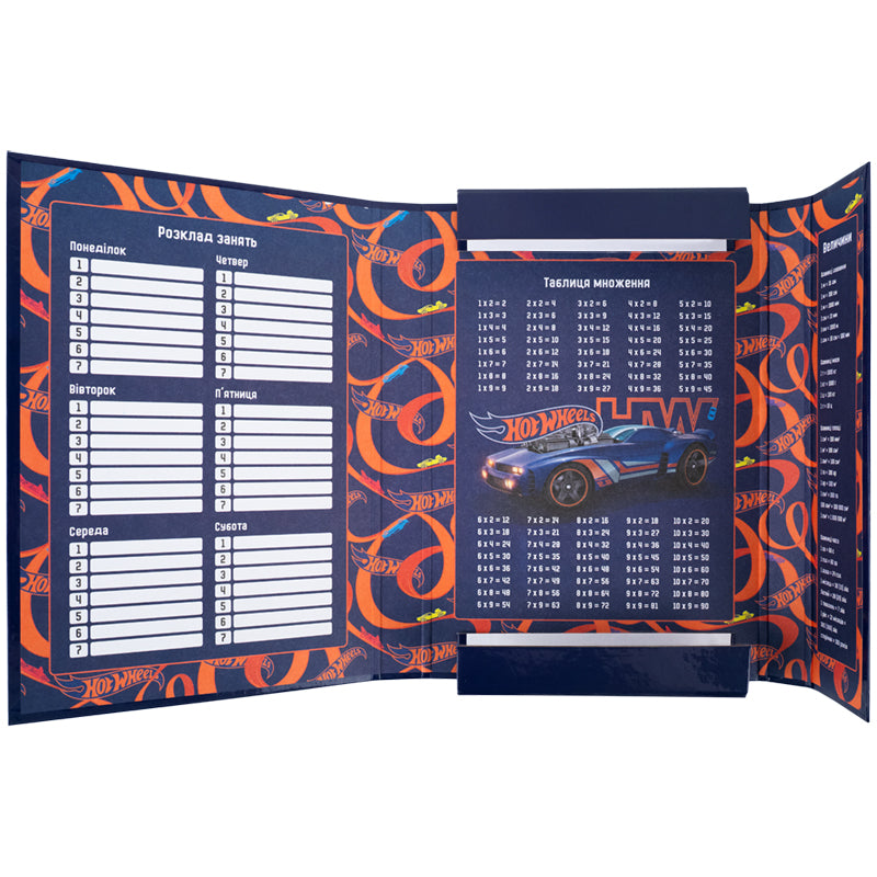 Папка для тетрадей на резинке Kite Hot Wheels HW26-210, картон