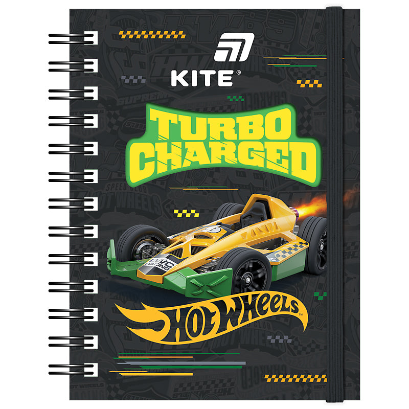 Блокнот на спіралі Kite Hot Wheels HW26-229, А6, 80 аркушів, клітинка