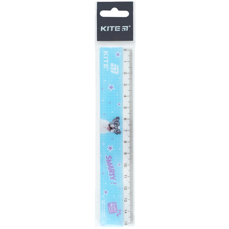 Лінійка пластикова Kite Studio Pets, SP26-090, 15 см