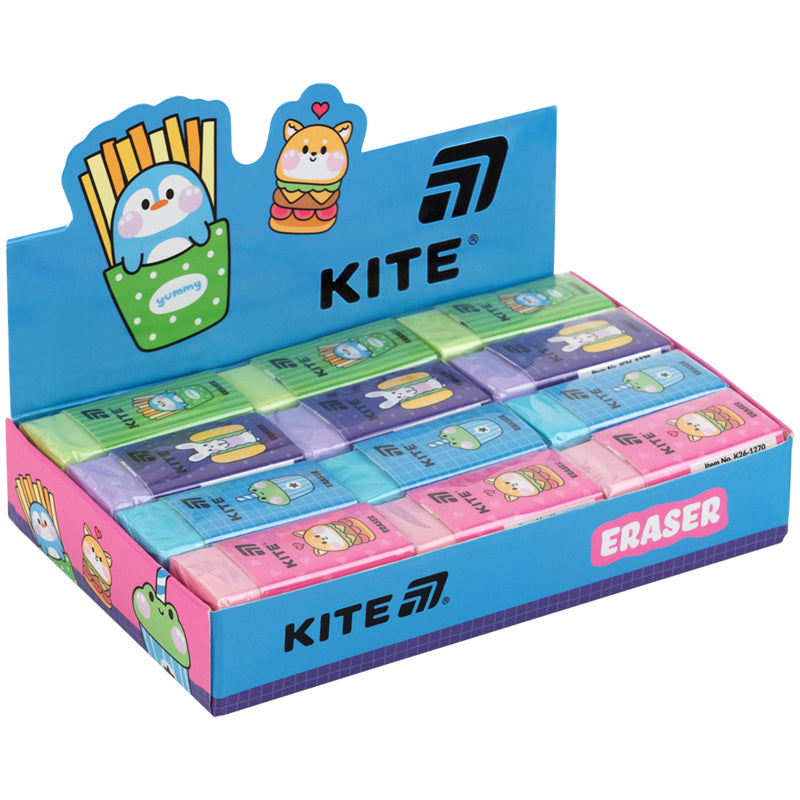 Гумка кольорова Kite "Funny friends"  K26-1270, асорті