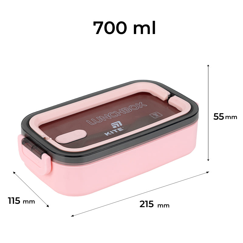 Ланчбокс с наполнением Kite K26-182-1, 700 мл, пудровый