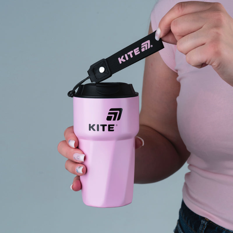 Термокружка Kite K26-1220-3, 450 мл, розовая