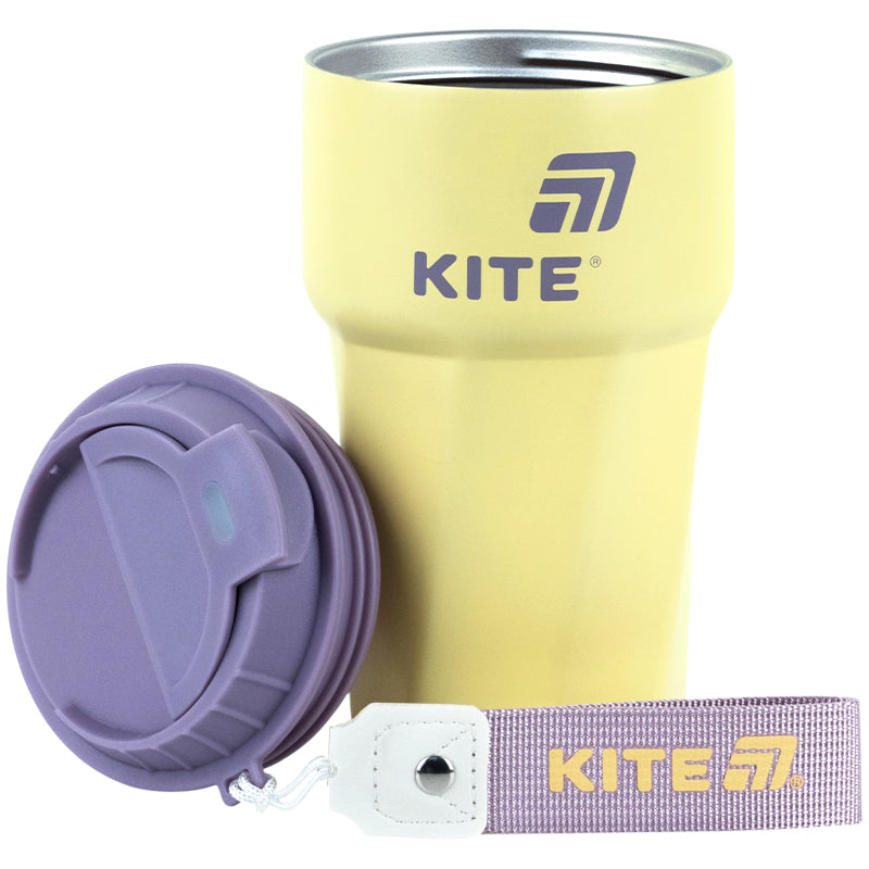 Термокружка Kite K26-1220-3, 450 мл, желтая