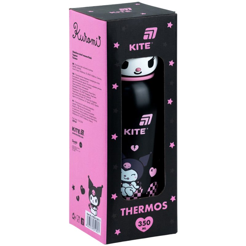 Термос з фігурною кришкою Kite Kuromi HK26-1267-2, 350 мл