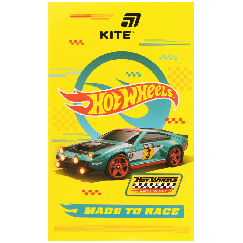 Блокнот-планшет Kite Hot Wheels HW26-195, A6, 50 аркушів, нелінований