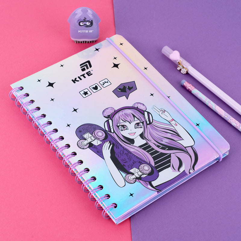 Блокнот на спіралі Kite Anime Dream K26-190, A5, 80 аркушів, клітинка