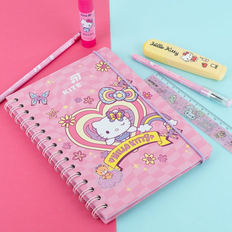 Блокнот на спіралі Kite Hello Kitty HK26-190-1, A5, 80 аркушів, клітинка