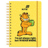 Блокнот на спіралі Kite Garfield GF26-190, A5, 80 аркушів, клітинка