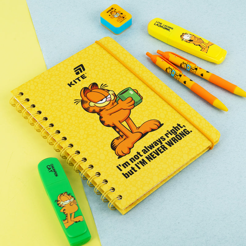 Блокнот на спирали Kite Garfield GF26-190, A5, 80 листов, клетка