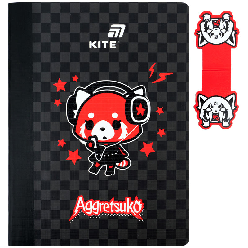 Блокнот з магнітною закладкою Kite Aggretsuko AR26-192, А5, 60 аркушів, клітинка