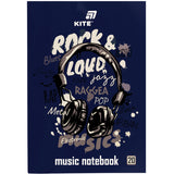 Зошит для нот Kite Rock&Loud K26-404, A4, 20 аркушів