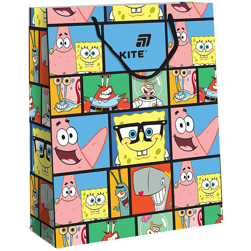 Пакет паперовий подарунковий Kite Sponge Bob SB26-266, 26х32 см