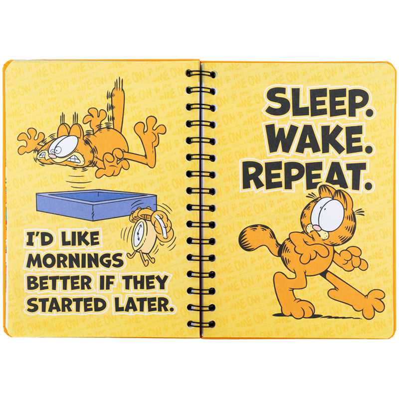 Щоденник на спіралі Kite Garfield GF26-438, тверда обкладинка