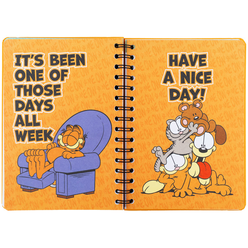 Щоденник на спіралі Kite Garfield GF26-438, тверда обкладинка
