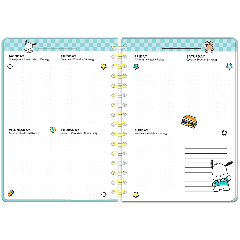 Дневник на спирали Kite Pochacco PC26-438, твердая обложка