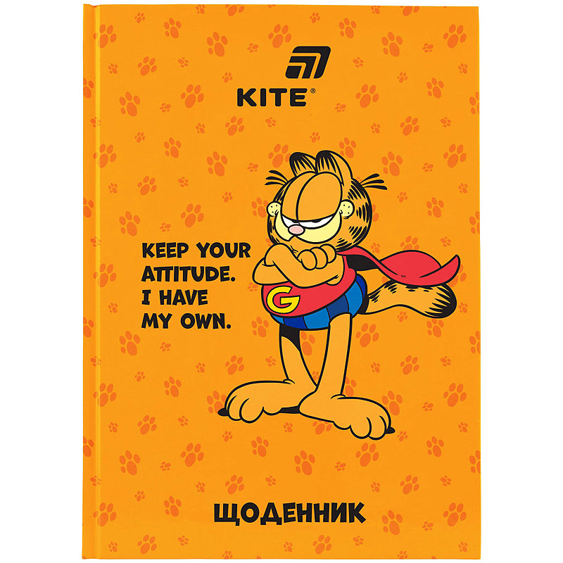 Щоденник шкільний Kite Garfield GF26-262, тверда обкладинка