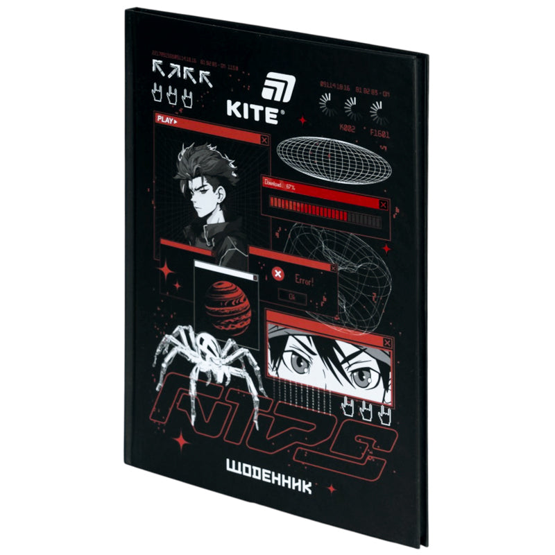Щоденник шкільний Kite Red Anime K26-262-8, тверда обкладинка