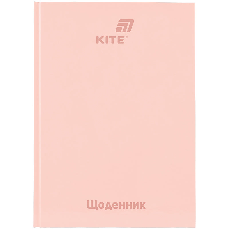 Щоденник шкільний Kite K26-262-14, тверда обкладинка, світло рожевий