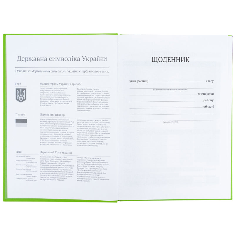 Школьный дневник Kite K26-262-16, твердая обложка, салатовый