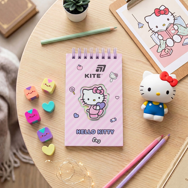 Блокнот на спирали Kite Hello Kitty HK26-279-1, А6, 80 листов, линия